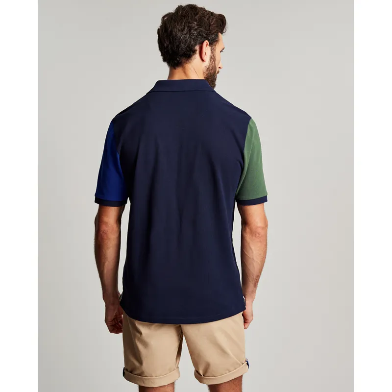 Joules Men's Woody Polo Shirt - Navy White Stripe-2